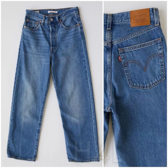 NWT Levi’s Ribcage Straight Ankle Jeans – At The Ready, Medium Wash - Picture 2 of 2